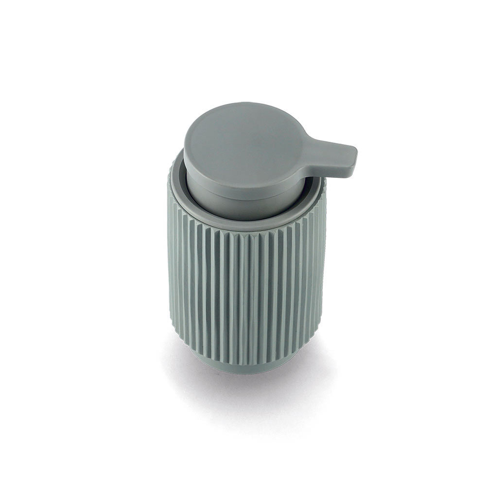 zeller-stripes-polyresin-soap-dispenser-sage-green-300ml