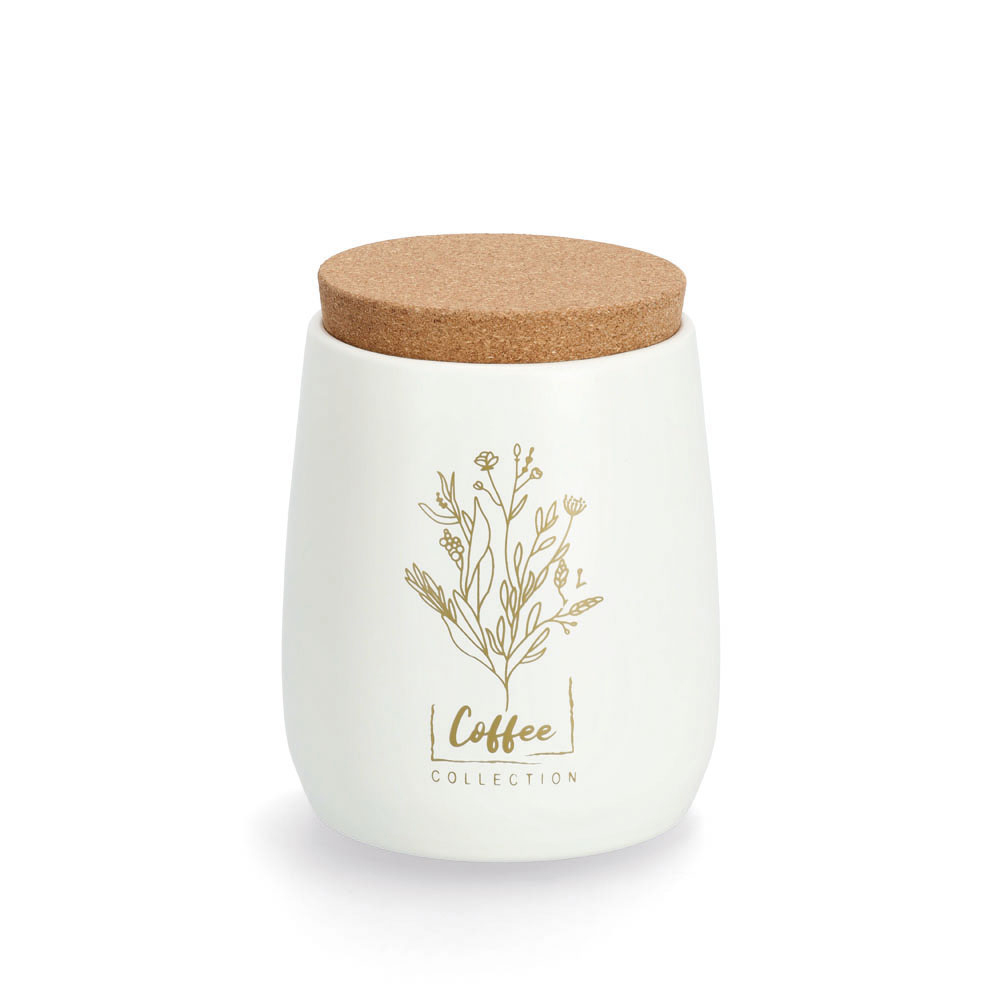 zeller-coffee-metal-storage-jar-with-cork-lid-white-750ml