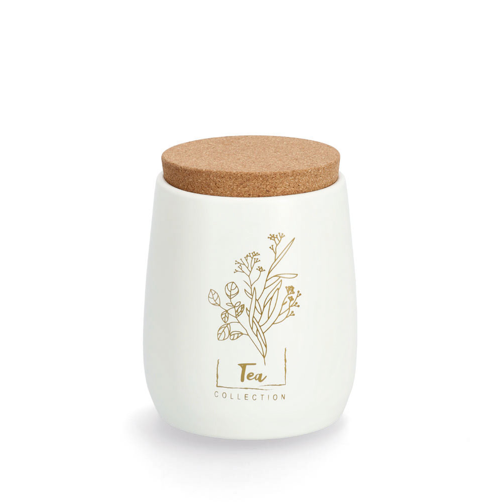 zeller-tea-metal-storage-jar-with-cork-lid-white-750ml