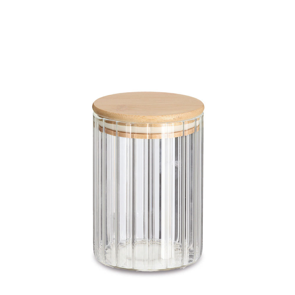 zeller-grooves-glass-storage-jar-with-bamboo-lid-550ml