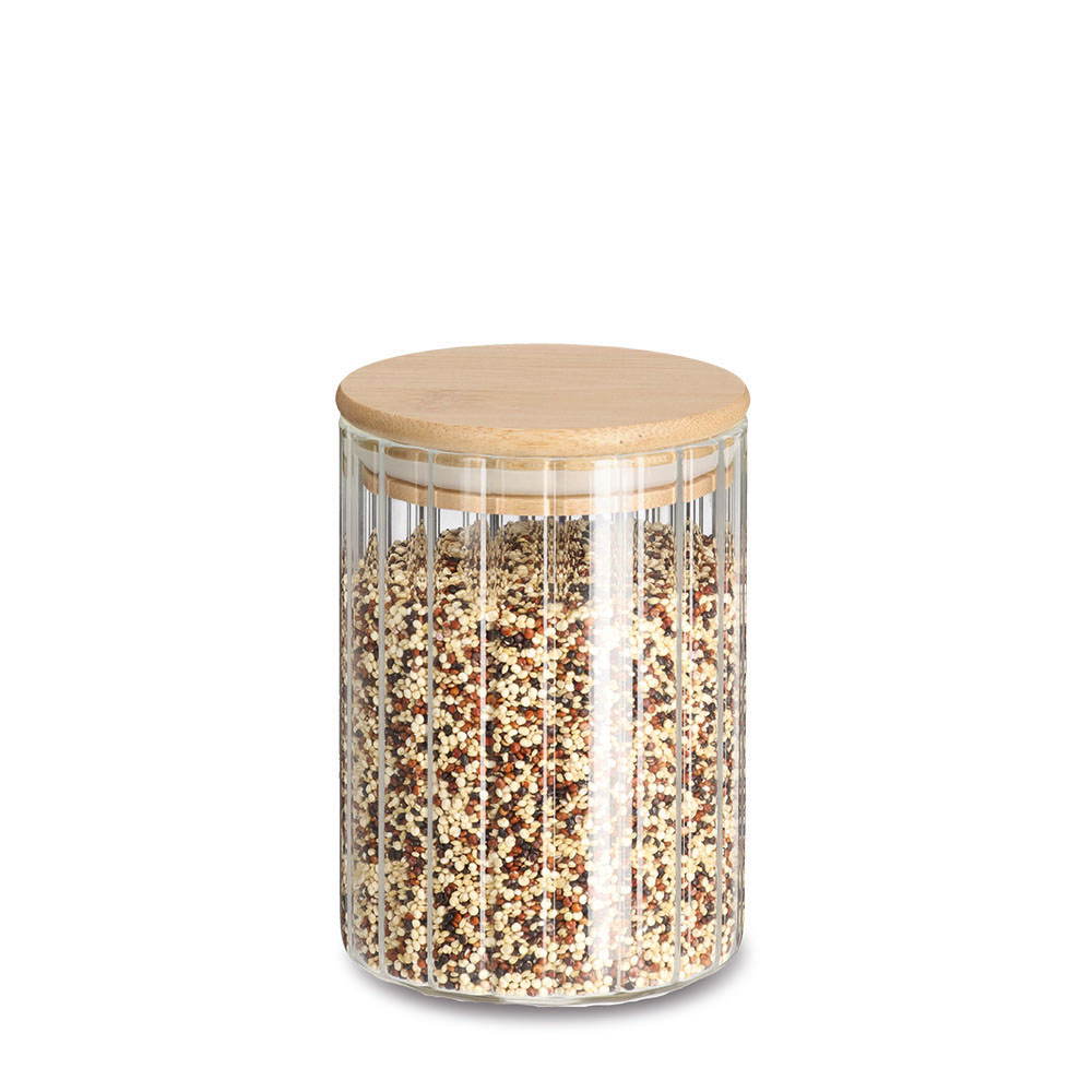 zeller-grooves-glass-storage-jar-with-bamboo-lid-550ml