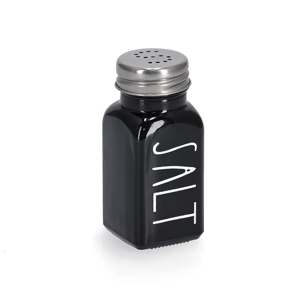 zeller-glass-metal-salt-shaker-black-80ml