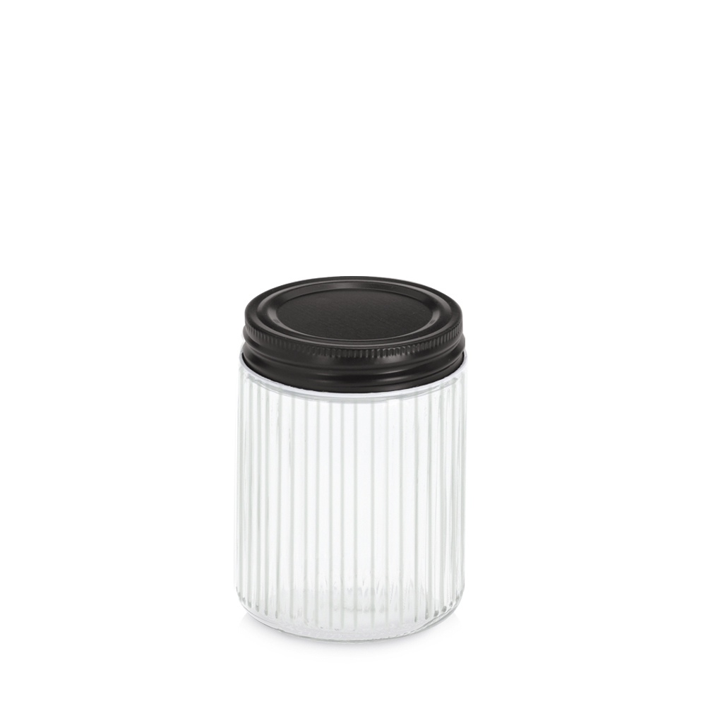 zeller-glass-storage-jar-with-metal-lid-300ml