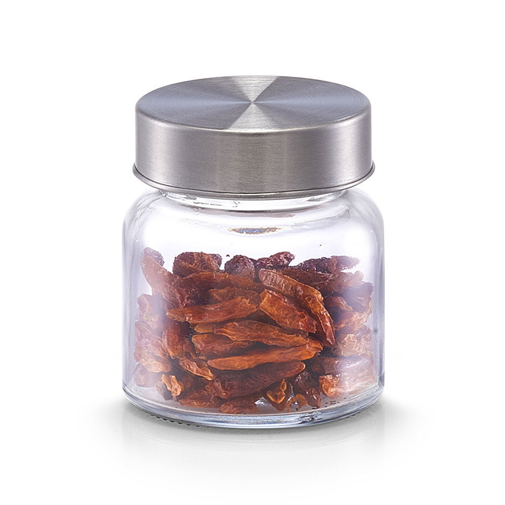 zeller-mini-glass-storage-jar-with-metal-lid-75ml