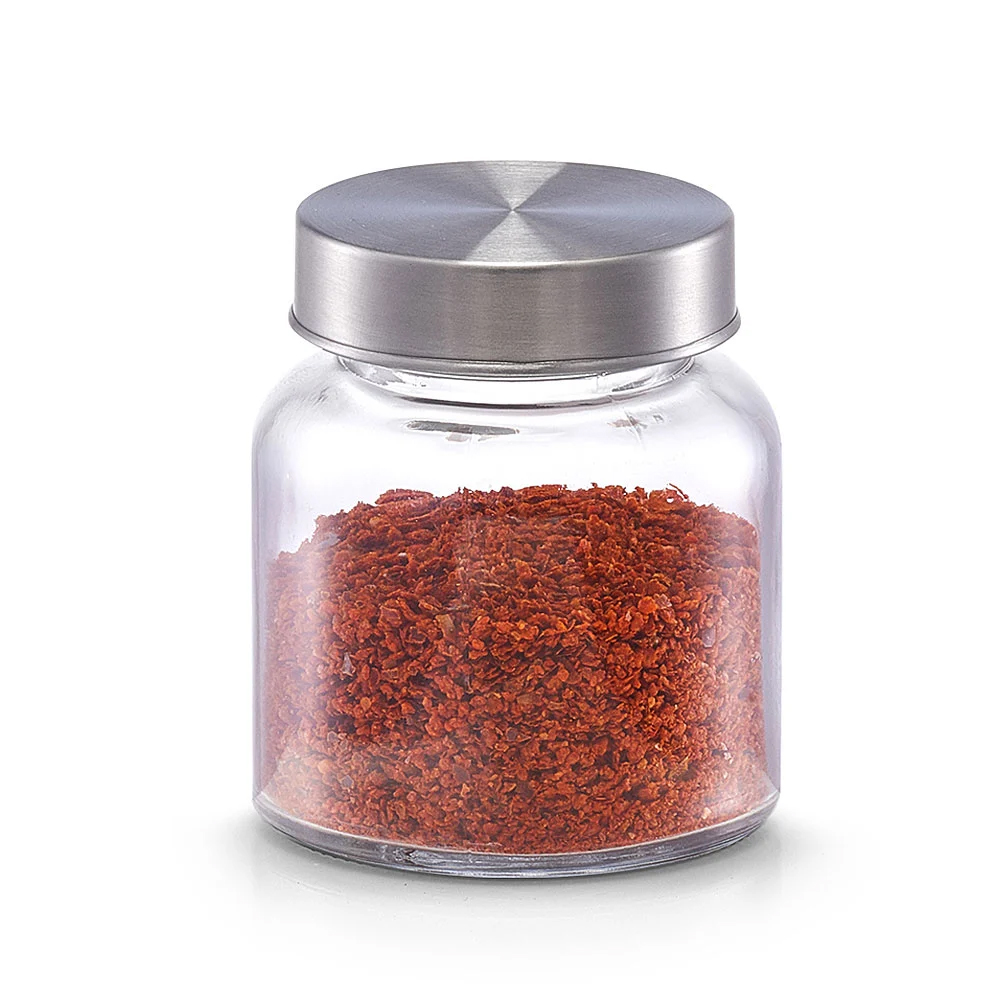 zeller-mini-glass-storage-jar-with-metal-lid-150ml