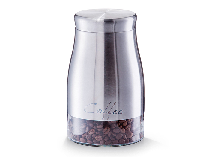zeller-coffee-stainless-steel-glass-storage-jar-1-3l