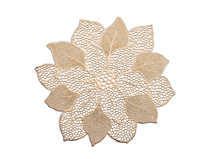 zeller-flower-gold-pvc-placemat