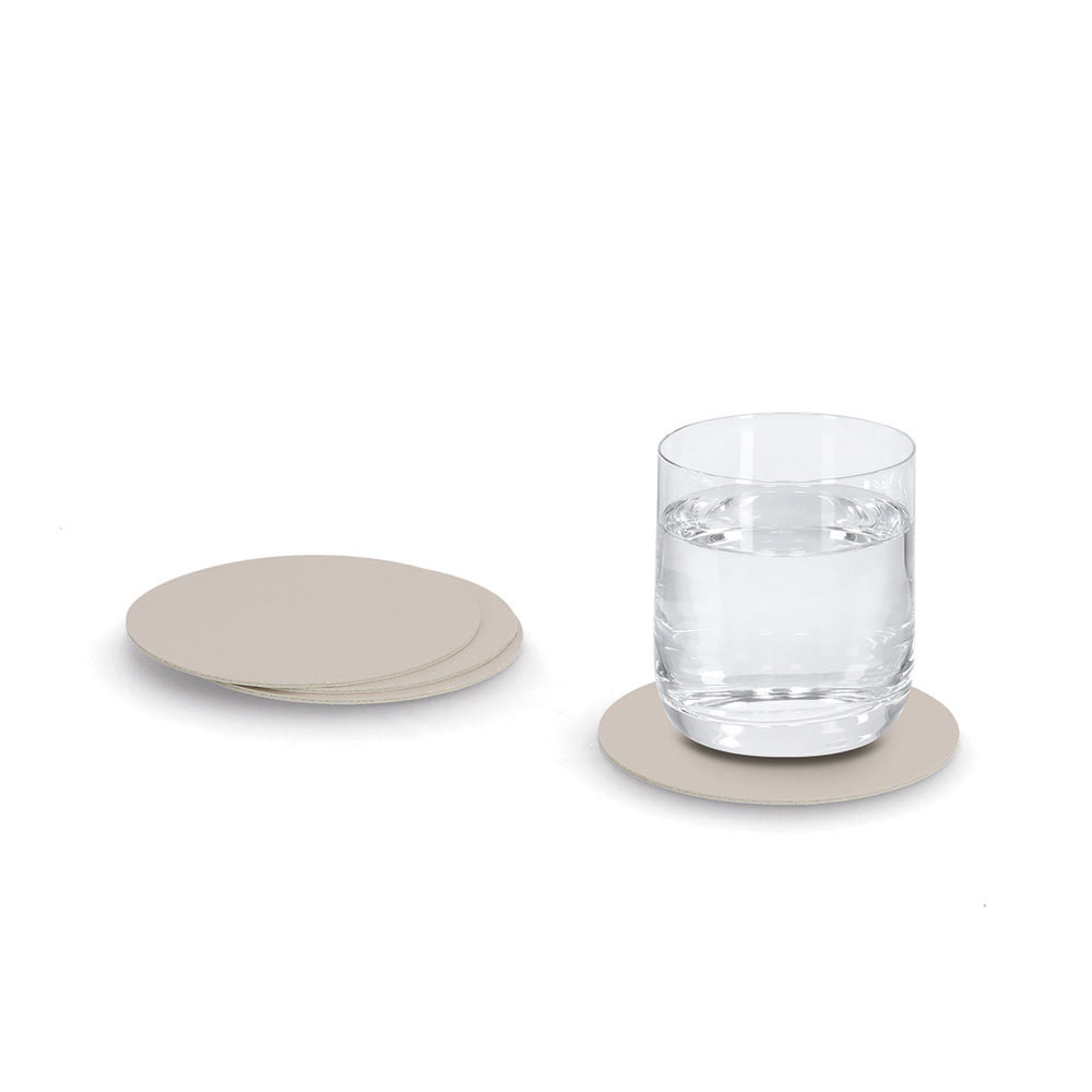 zeller-artificial-leather-coaster-set-of-4-pieces-taupe