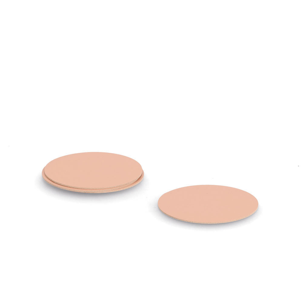 zeller-artificial-leather-coaster-set-of-4-pieces-powder-pink
