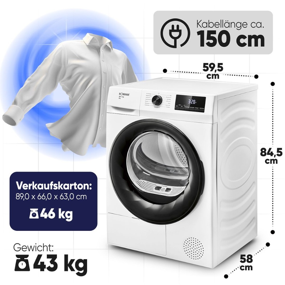 bomann-heat-pump-tumble-dryer-8kg