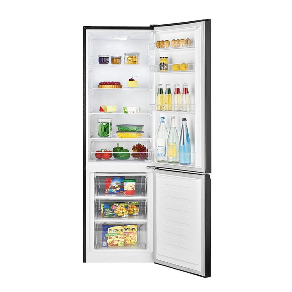 bomann-kg-184-1-fridge-freezer-inox-look-black-264l