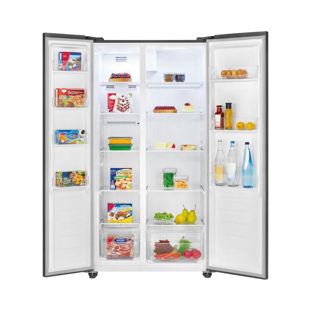 bomann-sbs734-side-by-side-free-standing-combi-fridge-freezer-black-442l