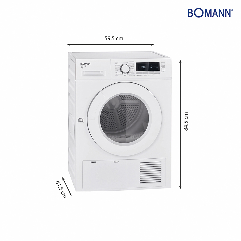 bomann-wtk7181-condenser-dryer-white-8kg