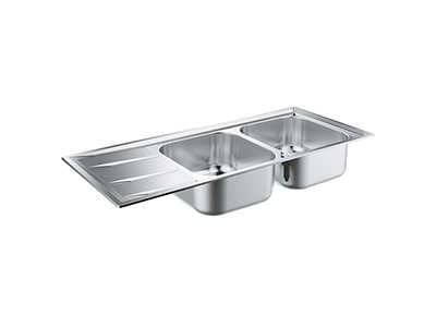 grohe-stainless-steel-kitchen-sink-2-bows-1-drainer