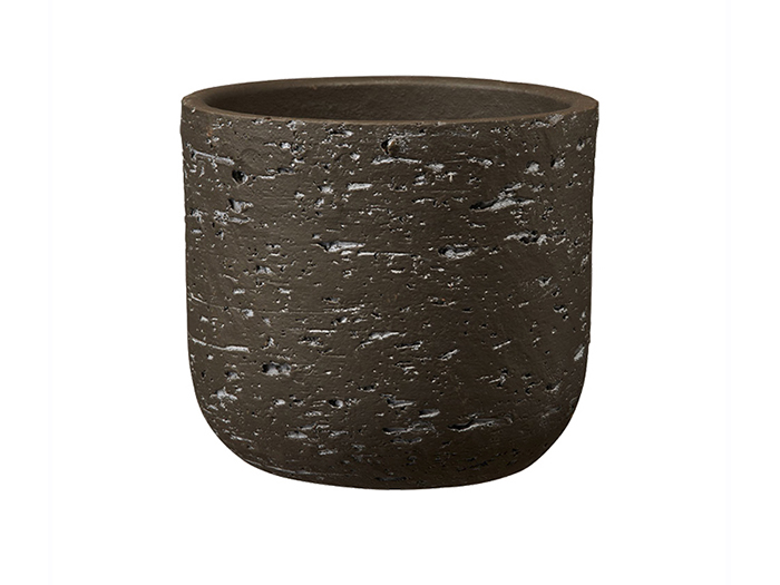 portland-ceramic-round-flower-pot-whipped-dark-brown-20cm