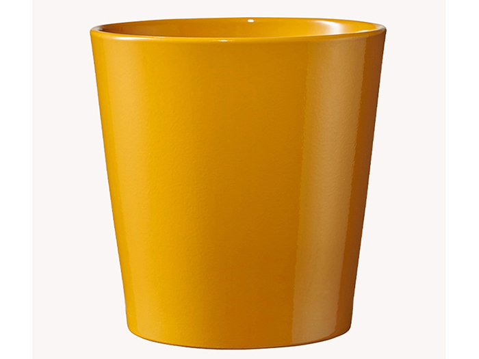 dallas-breeze-round-flower-pot-24cm-gloss-mustard-yellow
