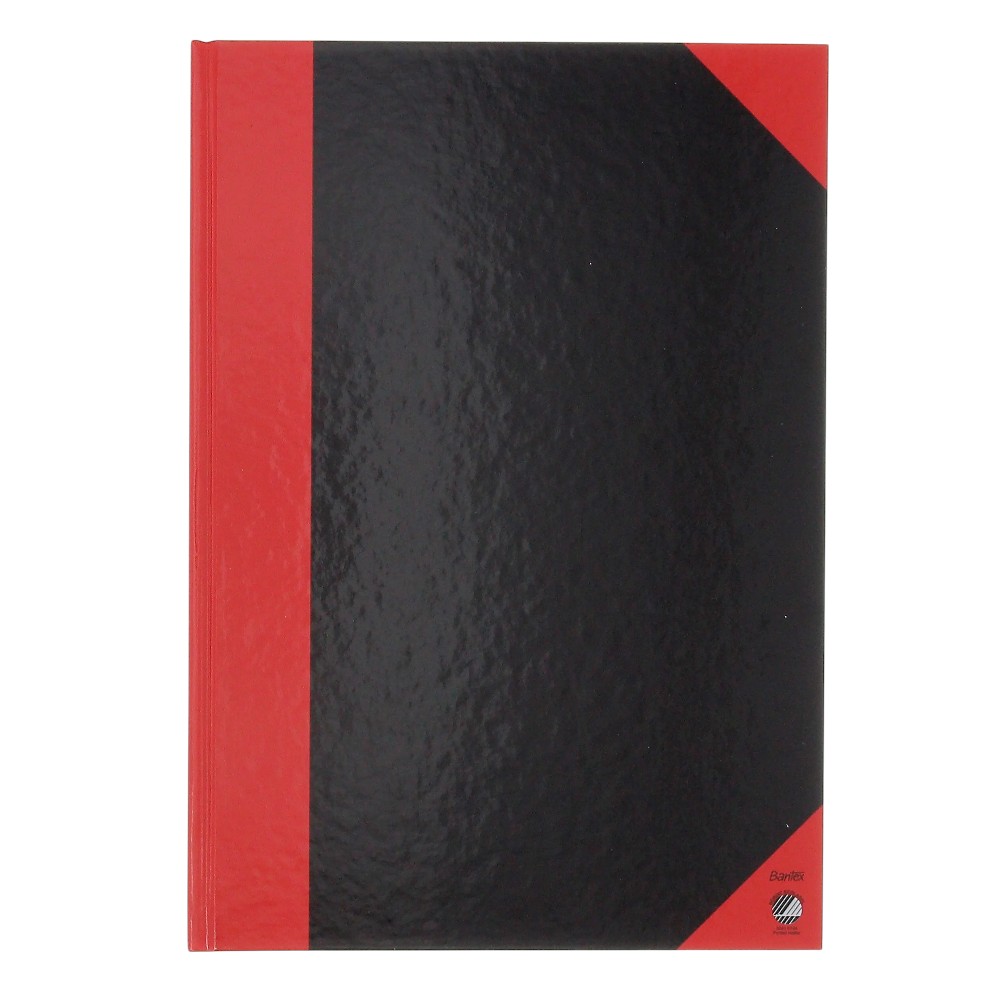 bantex-notebook-hard-cover-a5-linedruled-red-and-black-192-pages