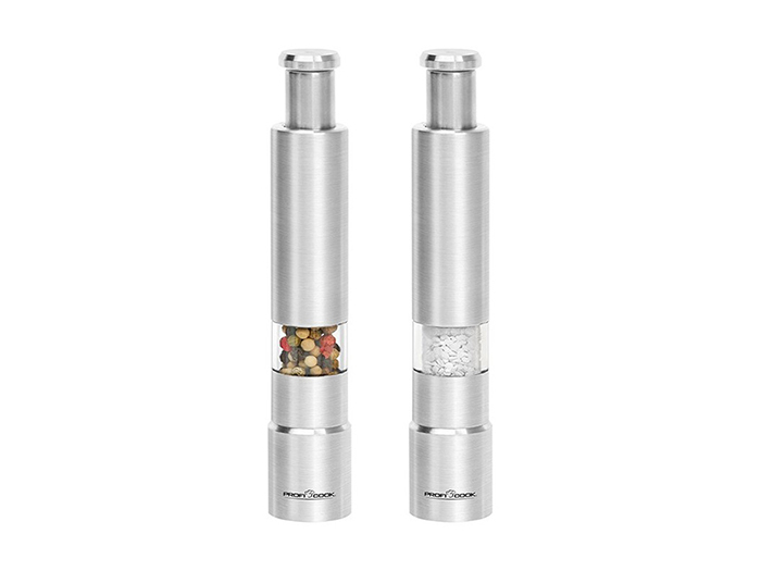 proficook-stainless-steel-mechanical-pepper-and-salt-mill-set-of-2-pieces