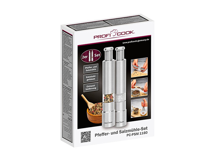 proficook-stainless-steel-mechanical-pepper-and-salt-mill-set-of-2-pieces