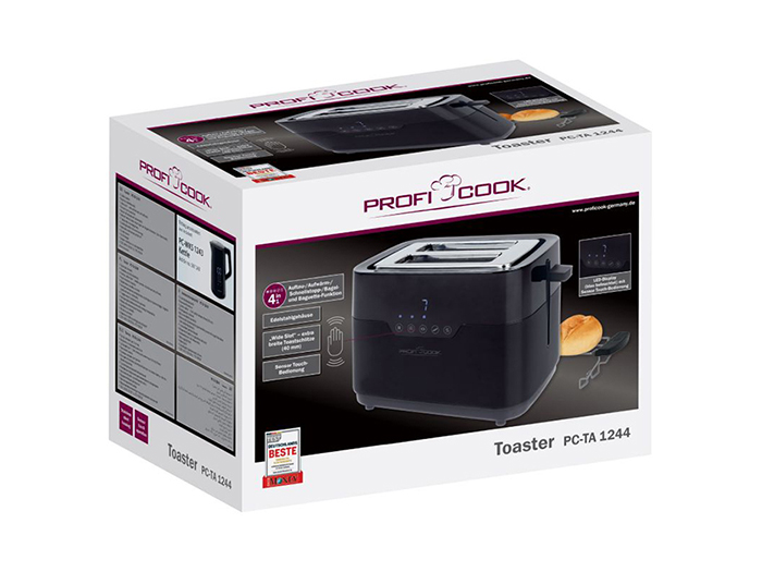 proficook-2-slice-toaster-with-bread-grill-touch-screen-black-920w