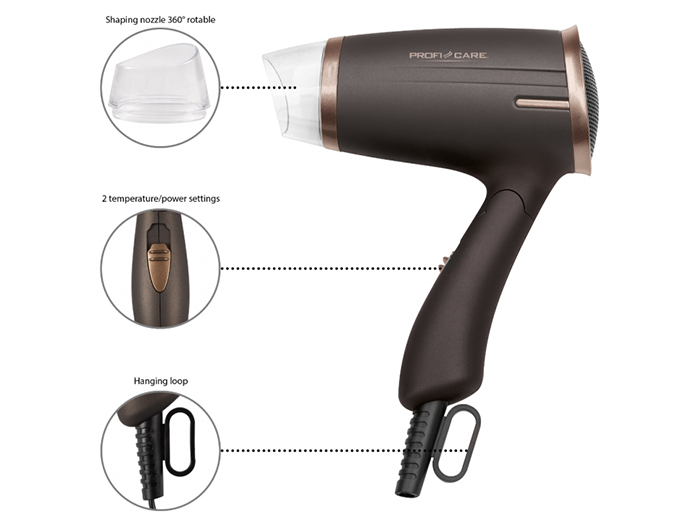 proficare-folding-hair-dryer-brown-1400w