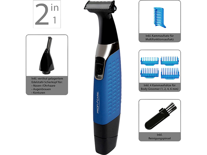 proficare-2-in-1-body-face-trimmer-blue