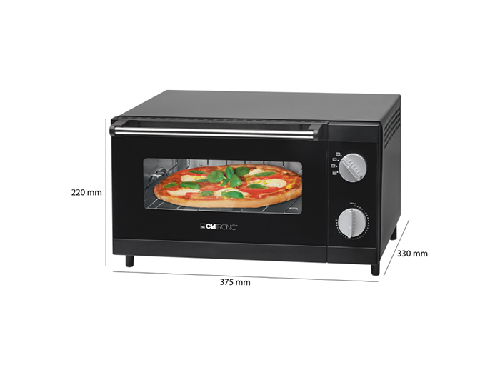 clatronic-multi-table-top-pizza-oven-black-1000w