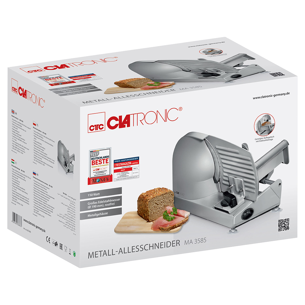 clatronic-ma-3585-metal-food-slicer-silver