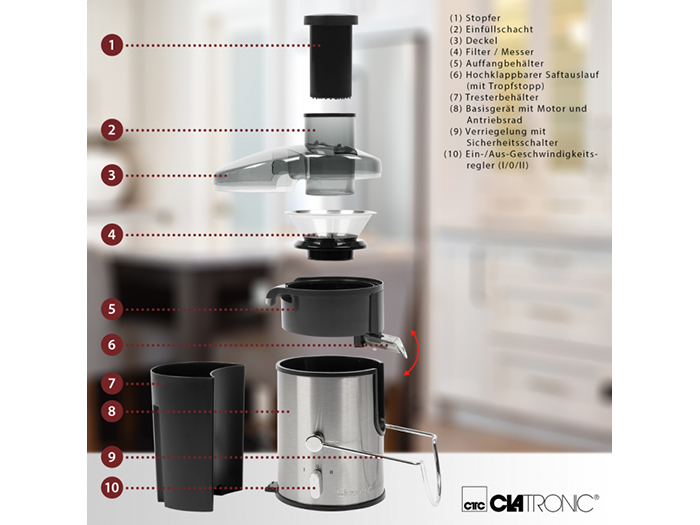 clatronic-automatic-juicer-stainless-steel-black-1-5l-400w