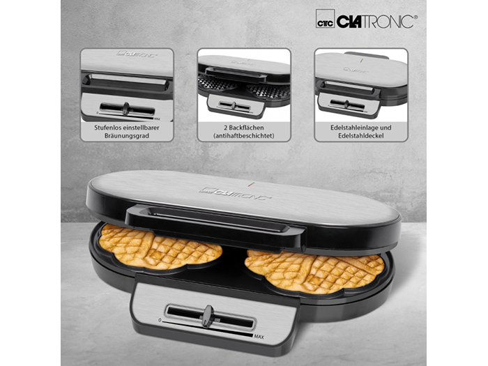 clatronic-waffle-maker-stainless-steel-black-1200w