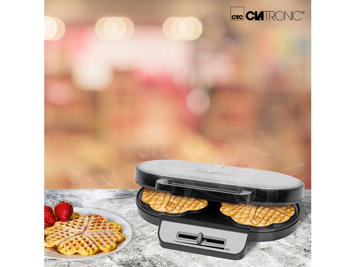 clatronic-waffle-maker-stainless-steel-black-1200w