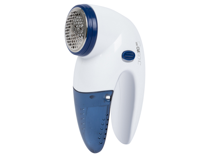 clatronic-ergonomic-handle-battery-operated-lint-shaver-white-blue