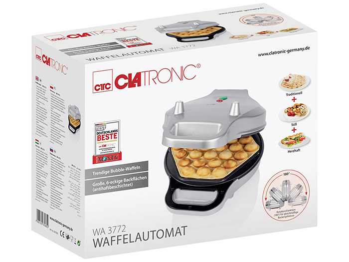 clatronic-bubble-waffle-maker-silver-700w