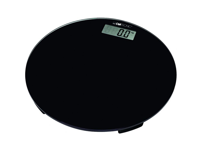 clatronic-electronic-glass-round-bathroom-scales-black-150kg