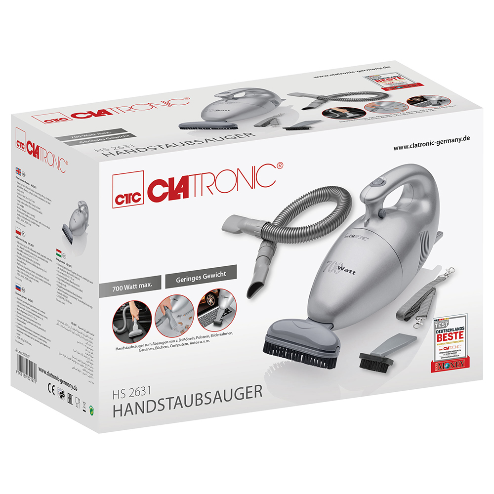 clatronic-hs-2631-hand-vacuum-cleaner-silver