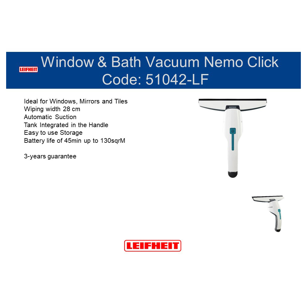 leifheit-nemo-click-window-bath-vacuum-28cm