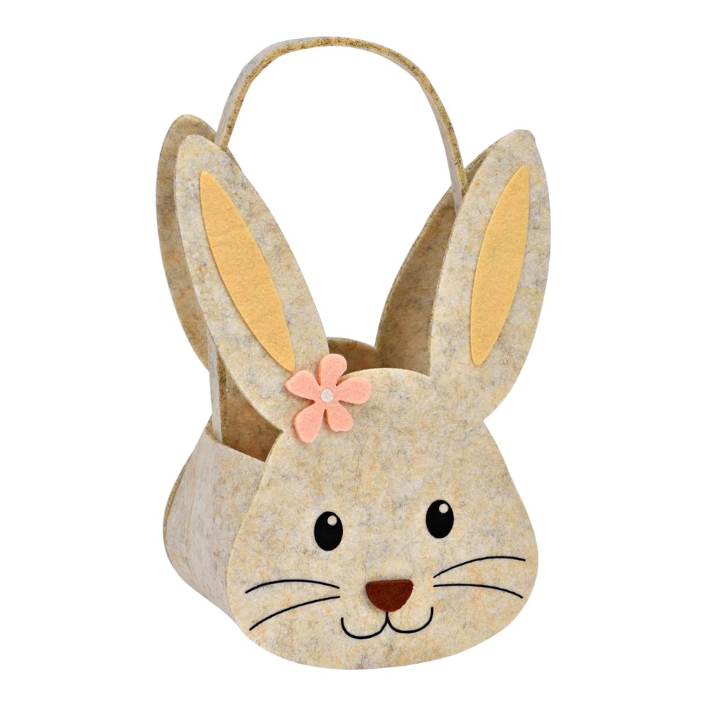 easter-rabbit-head-basket-with-handle-felt-grey