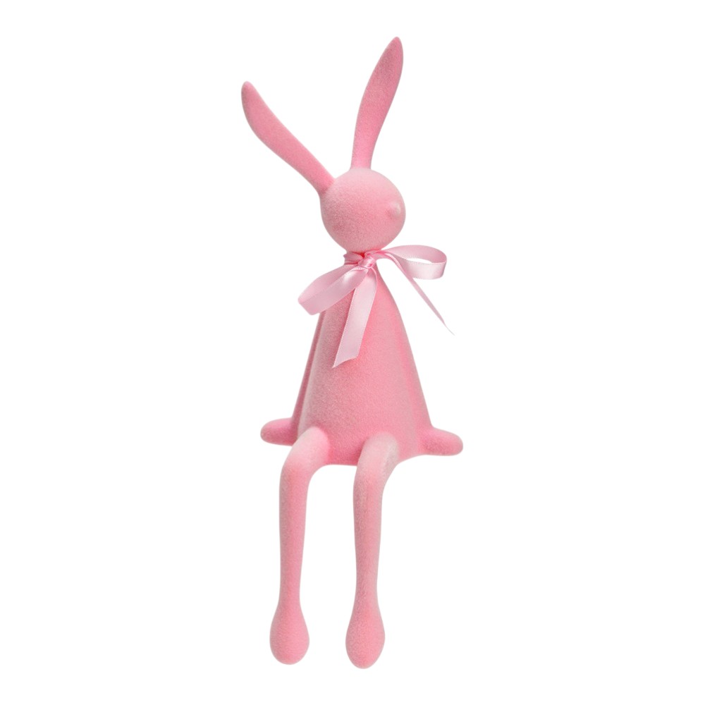easter-rabbit-with-bow-display-sitting-plastic-pink