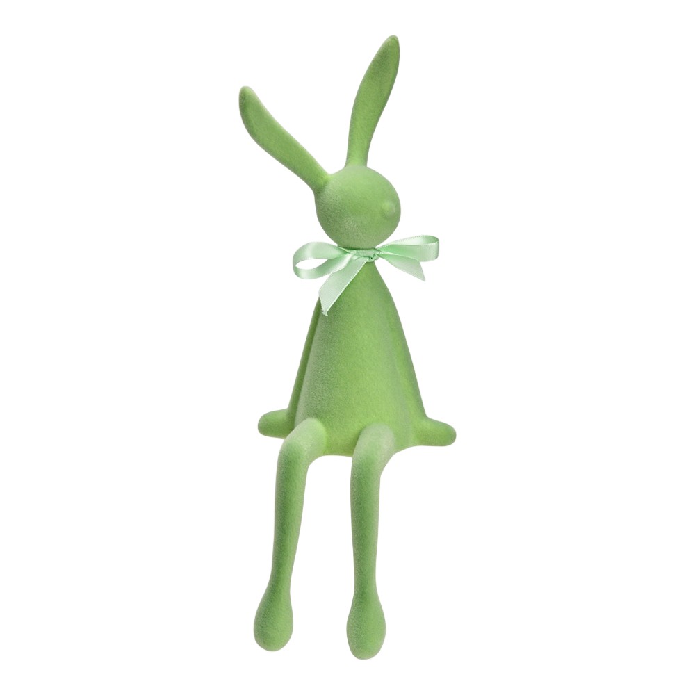 easter-rabbit-with-bow-display-sitting-plastic-green