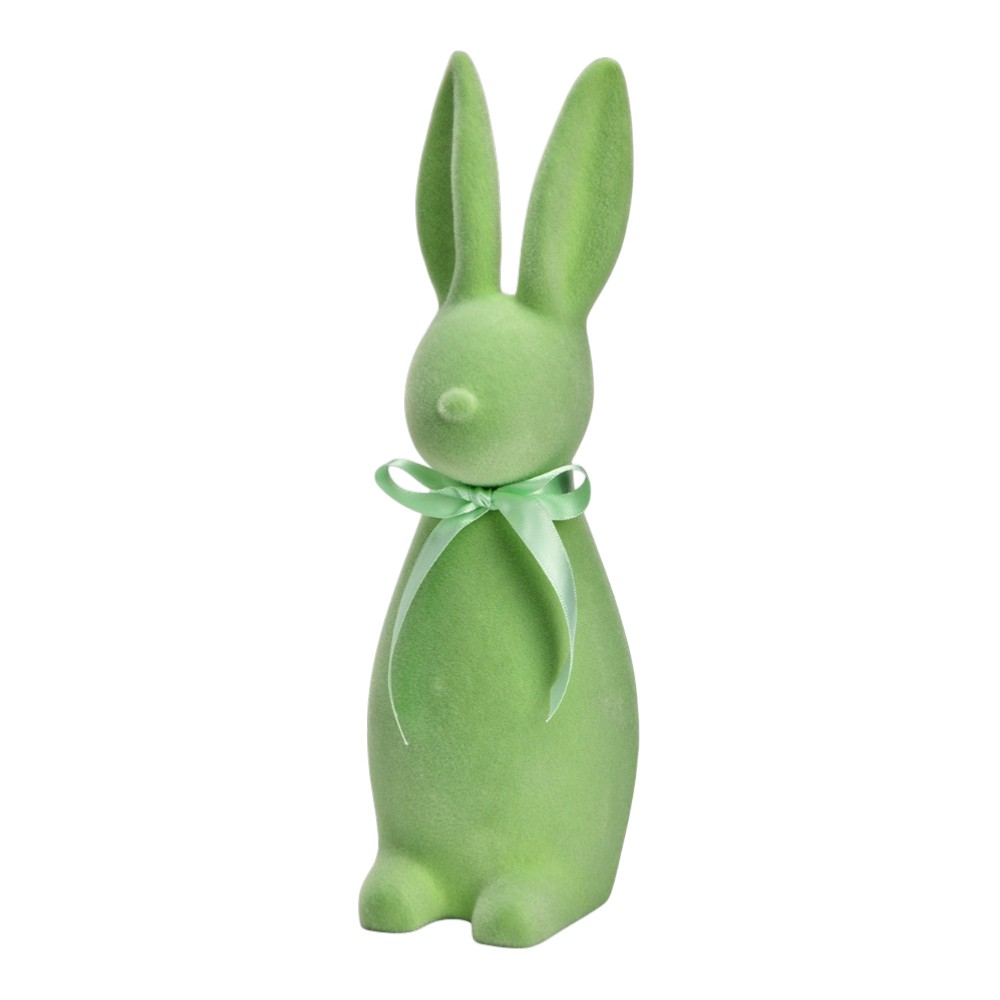 easter-rabbit-with-bow-display-stand-plastic-green