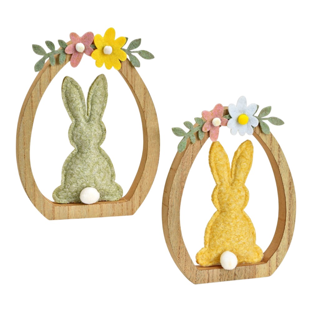 easter-rabbit-in-flower-frame-display-stand-wood-textile-2-assorted