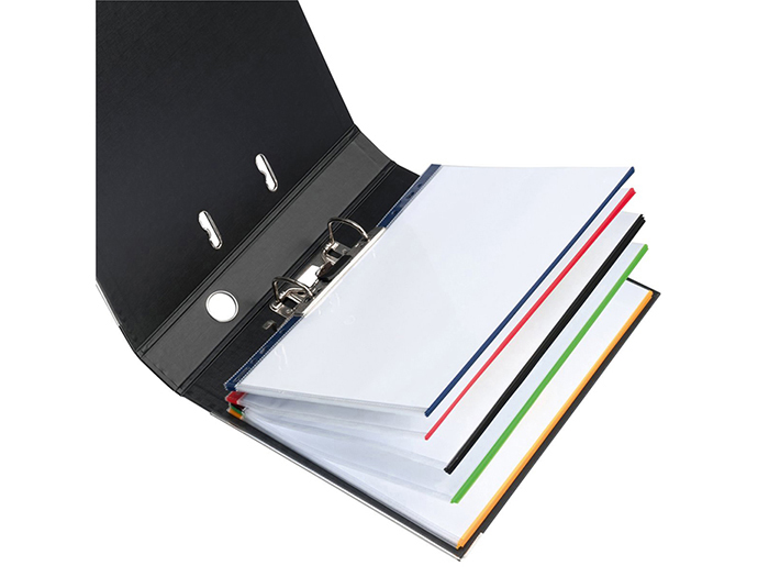 herlitz-transparent-a4-plastic-pouches-with-punch-holes-and-coloured-border-set-of-50-pieces