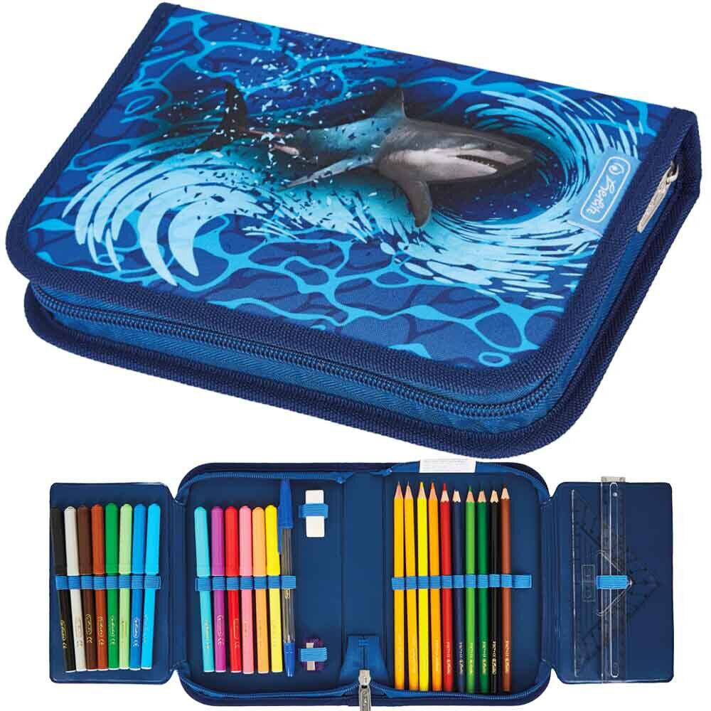 herlitz-blue-shark-pencil-case-with-31-pieces