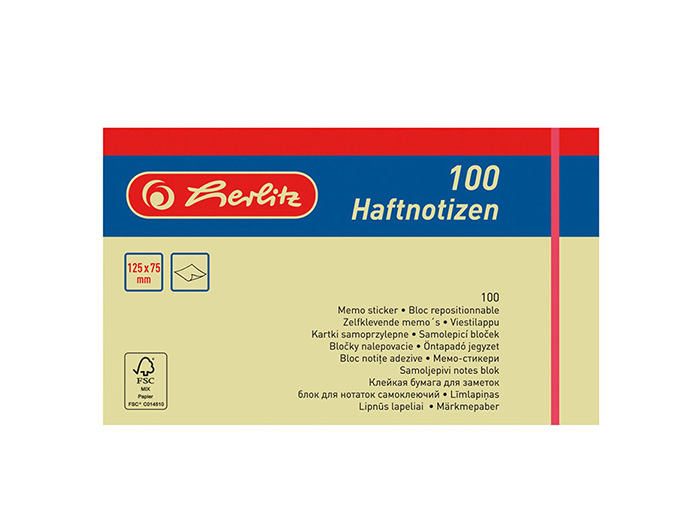 herlitz-memo-sticker-125x75mm-100-sheet-yellow-fsc-mix