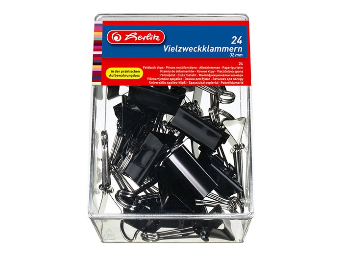 herlitz-fold-back-clips-32mm-24-pieces-black
