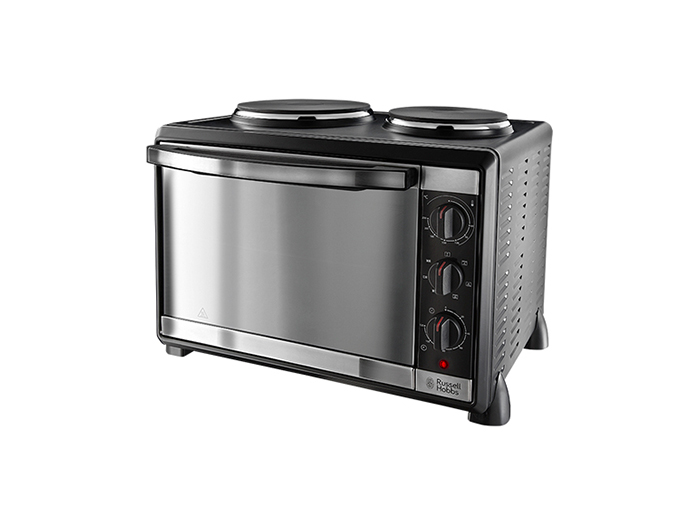 russell-hobbs-mini-kitchen-oven-with-twin-hotplates-black-30-l