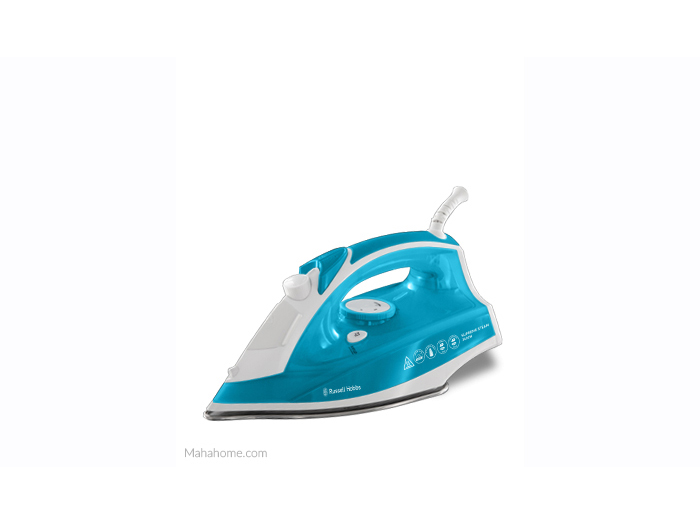 russell-hobbs-blue-steam-iron-stainless-steel-soleplate-2400w
