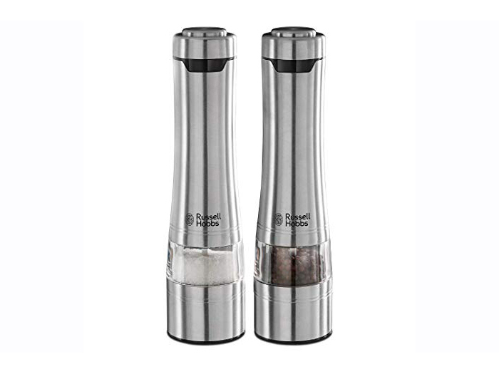 Russell Hobbs Electric Salt & Pepper Mill Stainless Steel Set of 2 Grinder