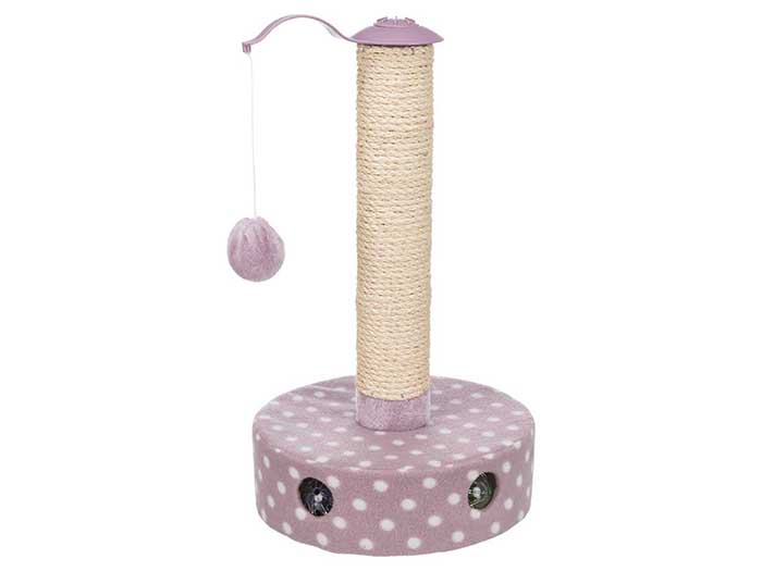 trixie-junior-fleece-scratching-post-for-pets-in-pink-26cm-x-47cm