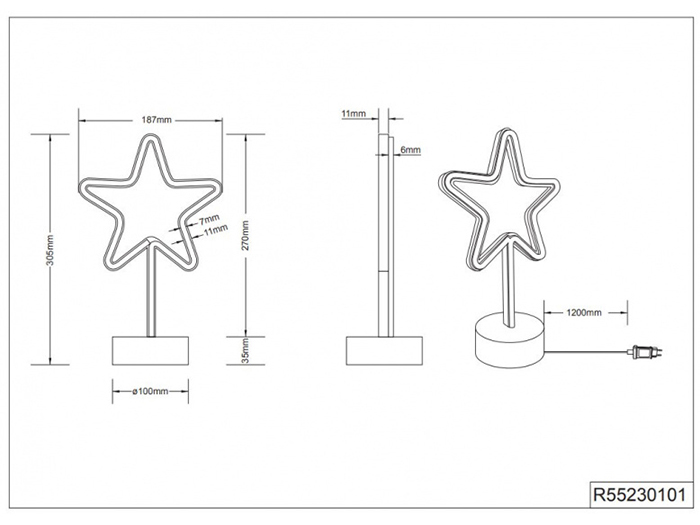 trio-led-star-shaped-table-lamp-yellow-30cm